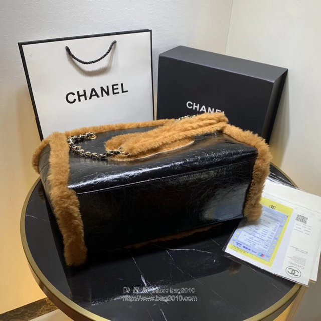 Chanel女包 19秋冬新款 香奈兒肩背包 香奈兒毛茸茸購物袋  djc3550